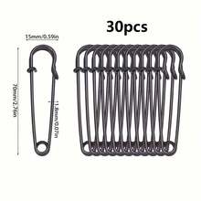 10/20/30/50个装多色加厚安全别针 - 特大号，多用途，适用于衣物、毯子、家居装饰和工艺品 - 提供古铜色、银灰色和黑色三种颜色可选 - 彩色 - 查看 32