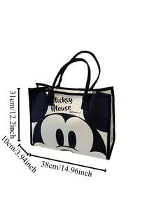 秋季帆布手提包，女童款，新款时尚单肩购物手提包，大容量办公通勤斜挎包，圣诞礼物