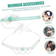 WESIEVYA Conjunto De Accesorios Para El Cabello De Sirena Collar De Estrella De Mar Gargantilla Para - inicial - Ver 3