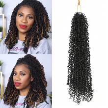 12/16 英寸 Yankee Twist 钩编辫，每包 30 股，预先打结的 Yankee Twist 棕色 Spring Passion Twist 辫，带卷曲发尾，合成钩编辫发