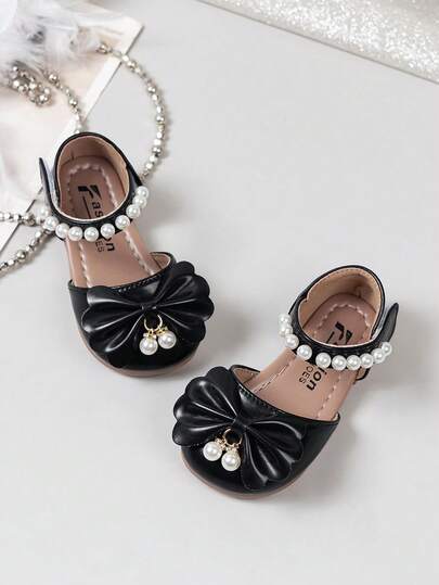 2025新款珍珠蝴蝶结软底公主鞋，儿童凉鞋，春夏款