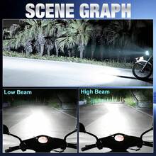 S&D H4 H6 Motorcycle LED Headlight BA20D P15D LED Bulb Super Bright 12000LM High Lo Beam Fog Light With Lens For Motorbike Light 12V - White - View 6