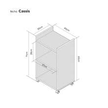 Armário Organizador Multiuso para Lavanderia Branco com Rodízio 40cm - Branco - Visão 3