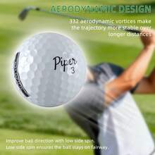 3-Layer PU Golf Balls, USGA Compliant, Longer & More Stable Shots, Black Color - Black - View 7