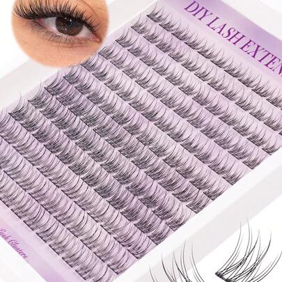 144pcs Eyelash Set, C-Curl Volumizing, Ample Quantity, Best Quality, Lowest Price, New DIY Eyelashes, Fluffy & Soft, 3D Mink Hair False Eyelashes, False Eyelashes, Makeup, Eyelash Extension, Short Eyelashes, DIY Eyelashes, Light Color Eyelashes, DIY Eyelash Extension At Home
