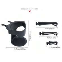 多功能车载饮料架，适用于空调出风口，带水瓶架、烟灰缸和咖啡杯架 - 彩色 - 查看 5