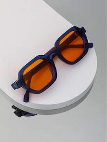 1pc Retro Minimalist Versatile Daily Casual Fashion Glasses, Punk High-End Stylish Glasses - Multicolor - View 2