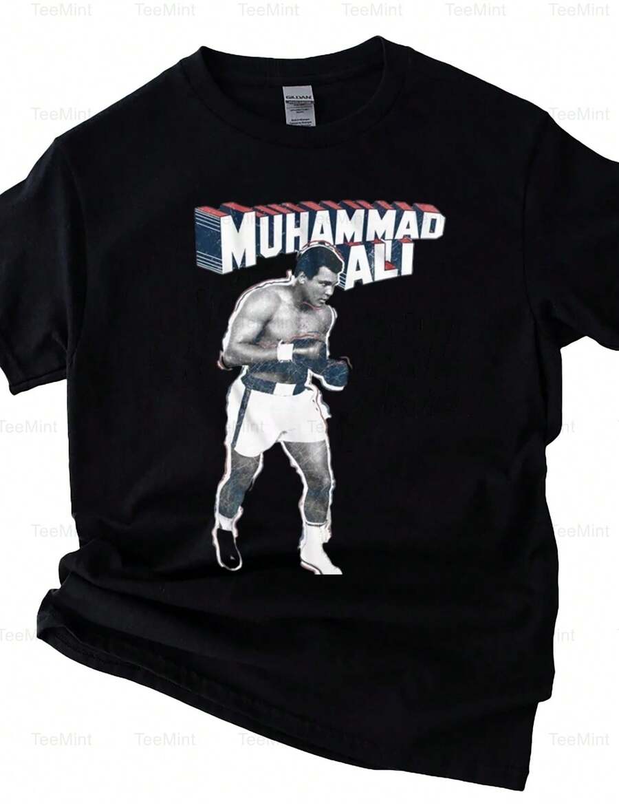 Ali Super Ali White Icon Boxing Legend Champion Hero Graphic T-Shirt SW Hoodie - 黑色 - 查看 1