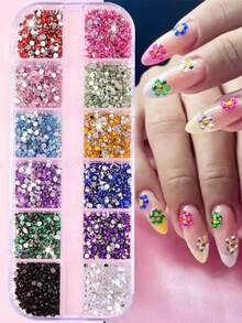 16000PCS 40 Colors Resin Jelly Rhinestones For Nail Bedazzling, 3mm/4mm/5mm Flatback Gems For Crafting, Bedazzling Kit For Clothing Shoes Nail Make Up Book Diamond Art - 彩色 - 查看 8