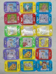 10 pièces Mini jeu de labyrinthe à main, puzzle de labyrinthe, jeu de labyrinthe à main, mini labyrinthe d'équilibre, jeu de labyrinthe de dessin animé, jeu intelligent d'équilibre de balle, balle de labyrinthe à main, remplisseur de basket-ball, décoration de physique et de science, sans alimentation électrique, couleur aléatoire - Multicolore - Voir 8