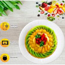 R's Platos desechables blancos para fiestas 7 pulgadas 19.2cm paquete de 100 piezas resistentes a líquidos ecológicos para toda ocasión - Plato Blanco 7.5" pulgadas 100 pz+7.5" - Ver 5