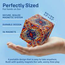 Shape Shifting Box - Award-Winning STEM Fidget Toy With Strong Magnets - Fidget Cube Transforms Into 100+ Shapes, Christmas Stocking Stuffers Gift For Kids, Teens, And Adults (Spaced Out) - 空間 - 查看 5