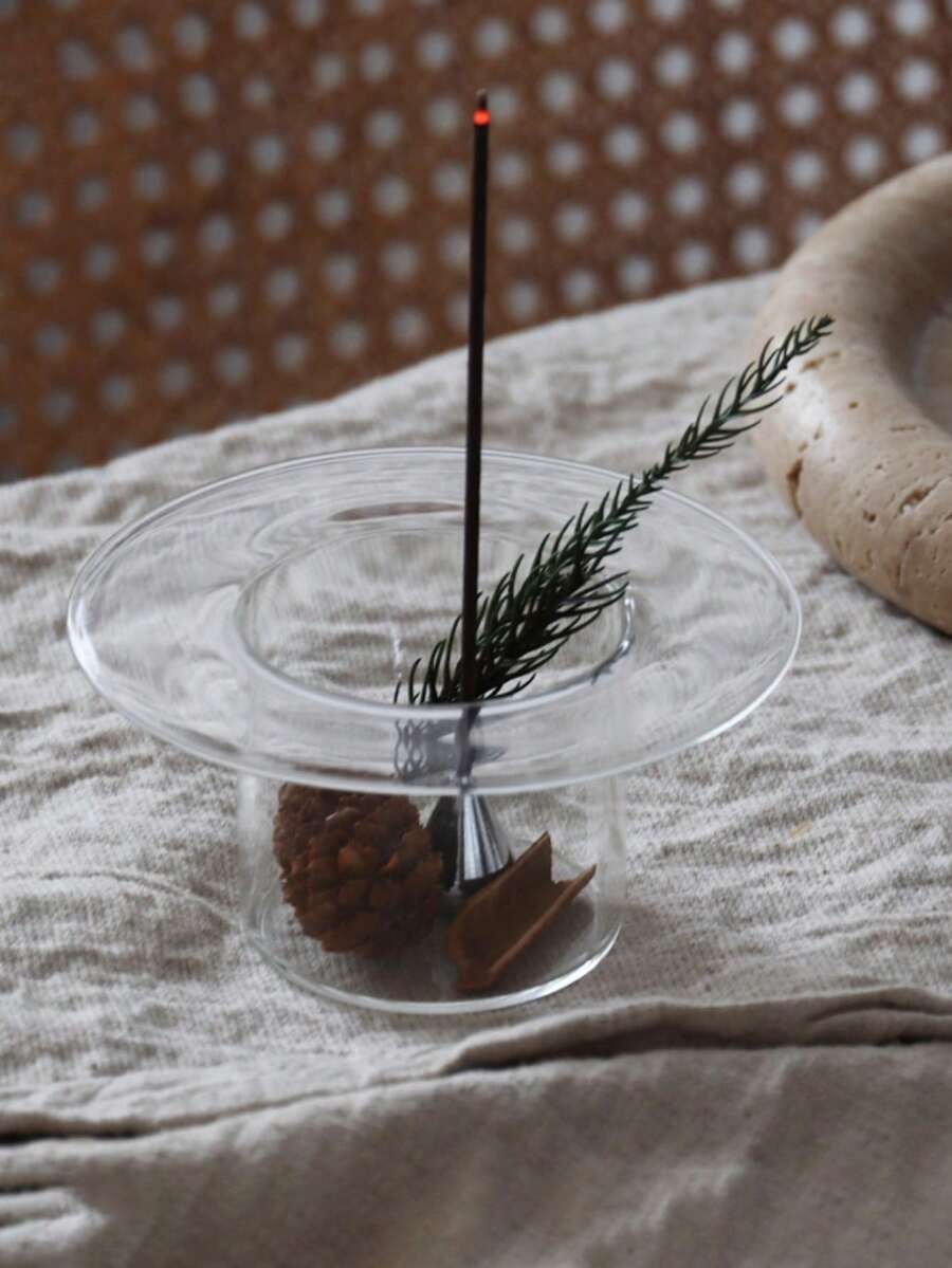 玻璃香炉套装,不锈钢香炉,玻璃香炉,瑜伽茶室氛围桌面装饰,家用香炉,桌面摆件 - 彩色 - 查看 1