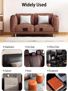 1件装皮革修补套装，适用于家具，自粘皮革修补贴片，可用于沙发、椅子、汽车座椅、橱柜、手提包等，防水耐磨乙烯基修补套装 - 彩色 - 查看 6