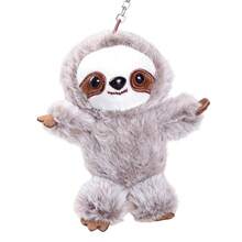 Mini llavero de peluche de perezoso, adorable llavero de peluche, colgante para bolsos, llaves y teléfono móvil. - Gris - Ver 5