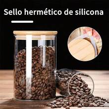 MXLuvan Juego de 9 tarros de d con tapa ermé y 19 etiqus Frascos de d con Tapa Organizador de cocina para condimentos especias nueces y granos - CilndricoCorto - Ver 4