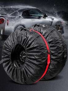 汽车轮胎罩 – 防水、防尘、防紫外线，适用于备胎、雪地胎和普通轮胎，采用 210D 牛津布面料，带工具袋、可调节扣环和收纳袋，备胎罩，轮胎保护罩 - 彩色 - 查看 12