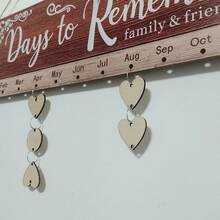1 Set, Diy Family Birthday/Anniversary Reminder Calendar Board, Days To Remember Family/Friends Celebrations Wooden Hanging Birthday Anniversary Reminder, With 100pcs Wood Tags, Can Be Colored And Written, Diy Calendar Plaque Sign, Warm Gift,Room Decor,Home Decor,Bedroom Decor,Room Decoration Stuff,Party Decorations,Home Essentials,Porch Decor,Birthday Decorations