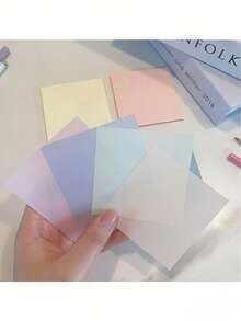 800 piezas/400 piezas/200 piezas/50 piezas Notas adhesivas transparentes reutilizables y de colores, bloc de notas impermeable de PET para tomar notas y visibilidad clara del contenido, recursos para el aula, resaltadores, artículos de papelería, esenciales para volver a la escuela - Pegatina impermeable para mascotas - Ver 1