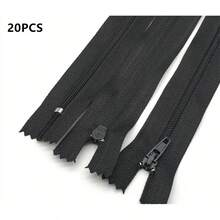 20pcs Mixed Color #3 Nylon Zippers, 7.87 Inch Closed Length, Suitable For DIY Handicraft Zippers, Can Be Used For Bags, Garments And Sewing Projects - 20 pcs - View 23