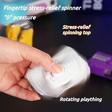[Without  Butane] Ladies's Creative Lighter, Fingertip Gyroscope Lighter 2-In-1, Butane Lighter, Folding And Rotating For Pressure Relief, Windproof Red Flame, Adjustable Flame, Reusable, Creative Gift - màu đen - Xem 5