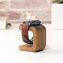 1pc Wooden Watch Stand, Handmade Minimalist Wooden Jewelry Display Rack For Men And Women