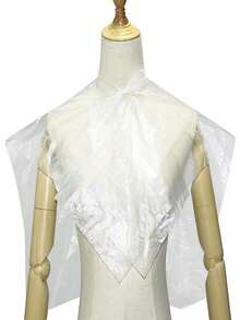 200 pièces/20 pièces Capes jetables pour la coupe, l'ondulation permanente et la coloration des cheveux - Blanc - Voir 2