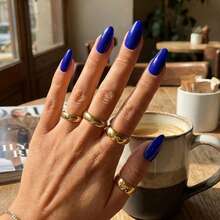 Classic Royal Blue Gel Nail Polish 7.5ml - Deep Navy Soak Off UV/LED Gel Varnish, High Gloss & Matte Finish For Winter Nail Art (No.048) - 藏蓝色 - 查看 7