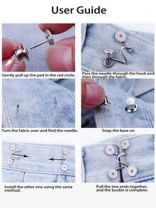 2件套女士胸针套装，束腰胸针，可调节合金腰夹胸针，无需缝纫，腰带收紧器，礼品袋胸针，学习用品，教师礼物，返校教师配饰