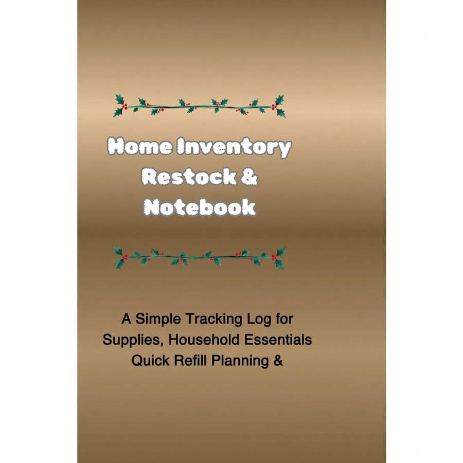 Home Inventory & Restock Notebook: A Simple Tracking Log for Supplies, Household Essentials & Quick Refill Planning - por defecto - Ver 1