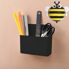 1pc Bee Shaped Magnetic Creative Cartoon Whiteboard Pen Holder, Chalk Box, Office/School Organizer, Magnetic Pen Cup, Storage Box, Blackboard Magnetic Chalk Holder, Refrigerator Magnet - Multicolor - View 2