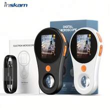 INSKAM Portable Digital Microscope, 2-Inch Mini Handheld, 500X Magnification, Super Macro Lens, USB/Battery Dual Power Supply, Suitable For PC, Applicable For Circuit Board Repair, Jewelry Inspection, Biological Observation - Multicolor - View 3