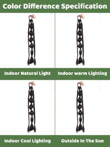 自然新款中国风编织假发，灯笼辫，泡泡辫，长辫，合成马尾假发，适合日常佩戴。 - 彩色 - 查看 10