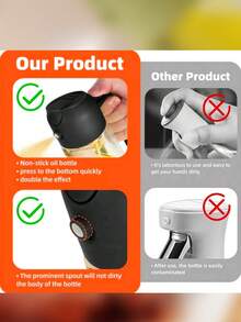 2-In-1 Olive Oil Dispenser, 470ml/600ml, Suitable For Grilling, Salad, Air Fryer, Party And More Cooking Occasions