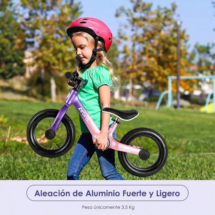 NOVANGUA Bicicleta de Balance para niñosBicicleta de Equilibrio con Asiento PE Ajustable y descansa pies Llantas Anti punción de 12and14 Pulgadas Bicicletas sin Pedales para niños y niñas de 1-5 años - Rosa - Añade 6