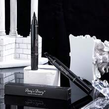 Black Liquid Eyeliner Pen - Quick Drying And Smudge-Proof 2-In-1 Eyeliner Brush | Long-Lasting Precise Makeup Tool, Suitable For Daily Wear, Parties And Dates