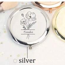 Customizable Mirror With Pattern And Text - A Perfect Combination Of Refined Style And Personalization, This Customizable Mirror With Pattern And Text Will Be The Finishing Touch In Your Life. The Highlight Of This Mirror Is The High Degree Of Personalization And Customization Options.(Without Gift Box), Engraved, Stainless, Cute