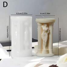 1件希腊女神香氛蜡烛硅胶模具雅典娜DIY欧洲石膏雕像模具树脂工艺品家居装饰和纪念品 - 白色 - 查看 14