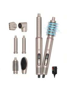 UKLISS 六合一多功能吹风梳（液晶显示屏）：干发造型（直发/卷发）——适合所有发质 - 香檳色 - 查看 9