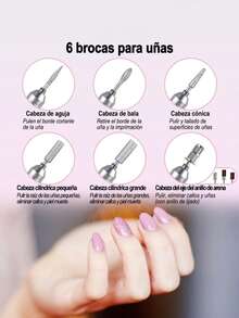 Pulidor Esmeril Drill Uñas Profesional Taladro 45000 Rpm - Rosa - Ver 6