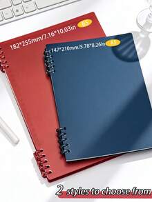1pc B5/A5 60 Sheets Removable Coil Notebook, Smooth Thick Non-Bleed Pages, Minimalist Design For Students - B5 - View 12