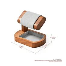 Oirlv 1 PC Wooden Watch Rack Display Stand Watch Storage Organizer Stand Ring Jewelry Holder Display For Wrist Watch Jewelry Rack,Ring, Earring, Jewelry Storage Display Rack,Suitable For Men And Women's Holiday Gifts, Jewelry Storage And Organization - Grey - View 15