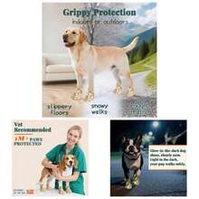 Dog Shoes Hot Summer Pavement, Dog Shoes Large Dogs, Waterproof Dog Boots Paw Protectors, Non - Slip Dog Rain Booties, Easy Clean Sandals Beach Brown Size 10 - 棕色 + #10(寬度 2.756 英吋),適用於 75-93 磅的貓. - 查看 1