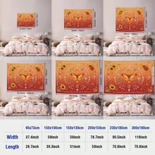 1 tấm thảm trang trí hình vuông in họa tiết bướm, chất liệu polyester hiện đại, thích hợp cho phòng khách và phòng ngủ. - Nhiều màu - Xem 4