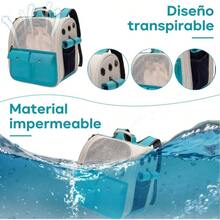 Mochila para Mascotas, Mochila Transportadora de Mascotas Perros y Gatos8Kg, Back Pack Porttil para Mascota Pequea, Almohadilla Inferior, Proteger Las articulaciones, fcil de Limpiar - Turquesa - Ver 6