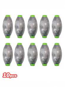 GOTURE 10pcs Detachable Sinker Design, Olive-Shaped Hollow Sinker, Universal Single Line/Sinker, Suitable For Sea Fishing And Stream Fishing - Grey - View 24