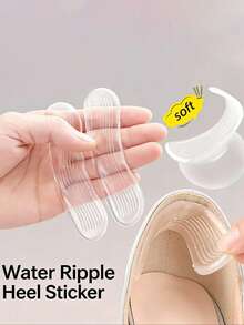 1 Pair Silicone Anti-Friction Shoe Heel Grips, Soft Cushion Prevents Slipping, Suitable For Women High Heels