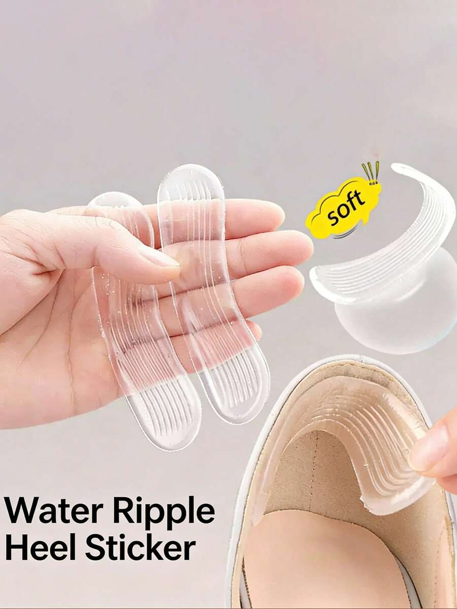 1 Pair Silicone Anti-Friction Shoe Heel Grips, Soft Cushion Prevents Slipping, Suitable For Women High Heels