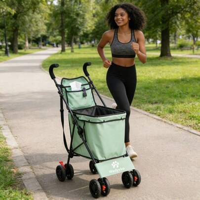  Wedyvko 3in1 Einkaufstrolley | 40L Großvolumen, 20kg Tragkraft | Klappbarer Einkaufshelfer mit Belüftetem Mesh-Deckel & Staufach | Ideal für Einkauf, Markt, Camping, Garten