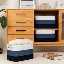 1pc Woven Storage Basket, And Decorative, Features Handle For Easy Carrying, Can Be Used To Organize Clothes, Toys, And Miscellaneous Items, Helps Tidy Up Home Space And Keep Things Orderly